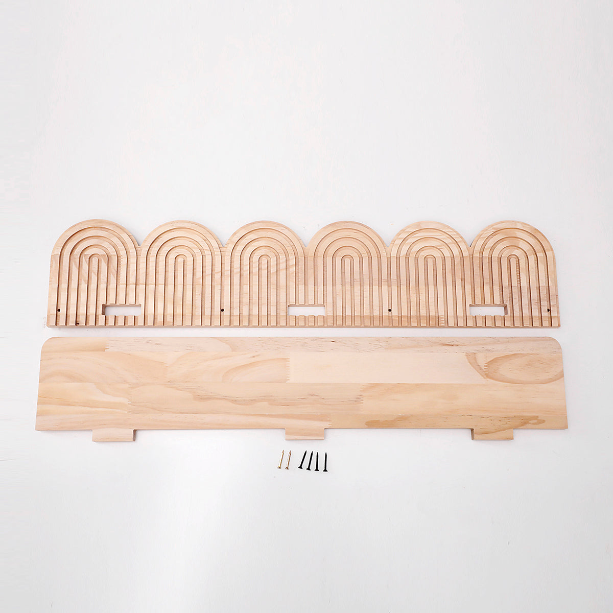 Spiral Multi-Tiered Wood Wall Planter Shelf - Handmade Solid Wood Floating Decor
