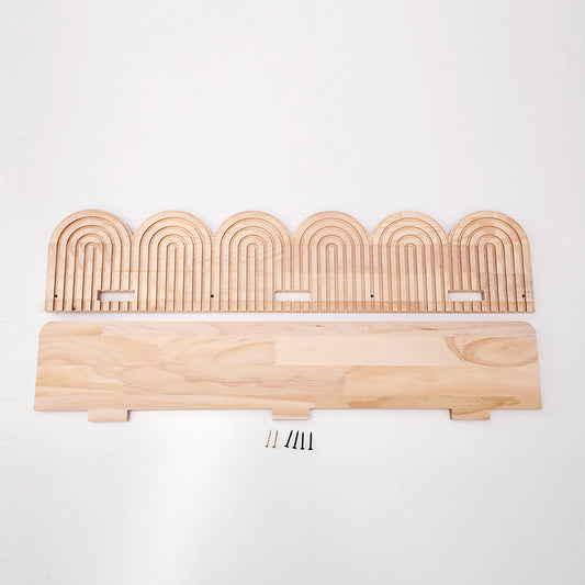 Spiral Multi-Tiered Wood Wall Planter Shelf - Handmade Solid Wood Floating Decor