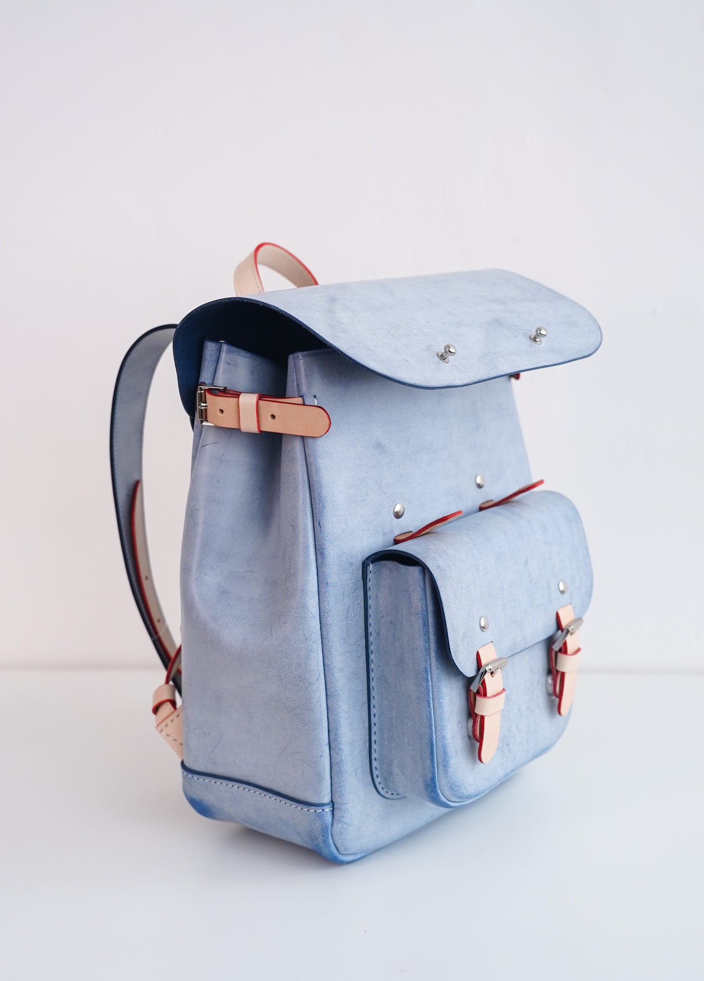 GA custom daily commuter women's genuine leather backpack, pure leather backpack, first-layer waxed leather, vintage and high-end