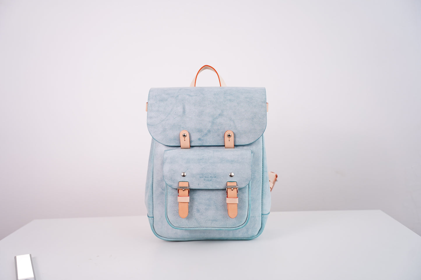 GA custom daily commuter women's genuine leather backpack, pure leather backpack, first-layer waxed leather, vintage and high-end